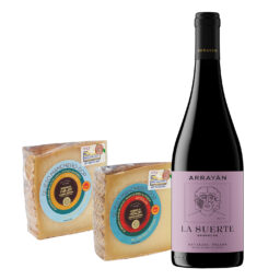 Pack 2 Cuñas Manchegos De Hualdo Mi + Vino Arrayan