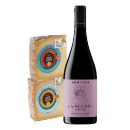 Pack 2 Cuñas Manchegos De Hualdo Mi + Vino Arrayan
